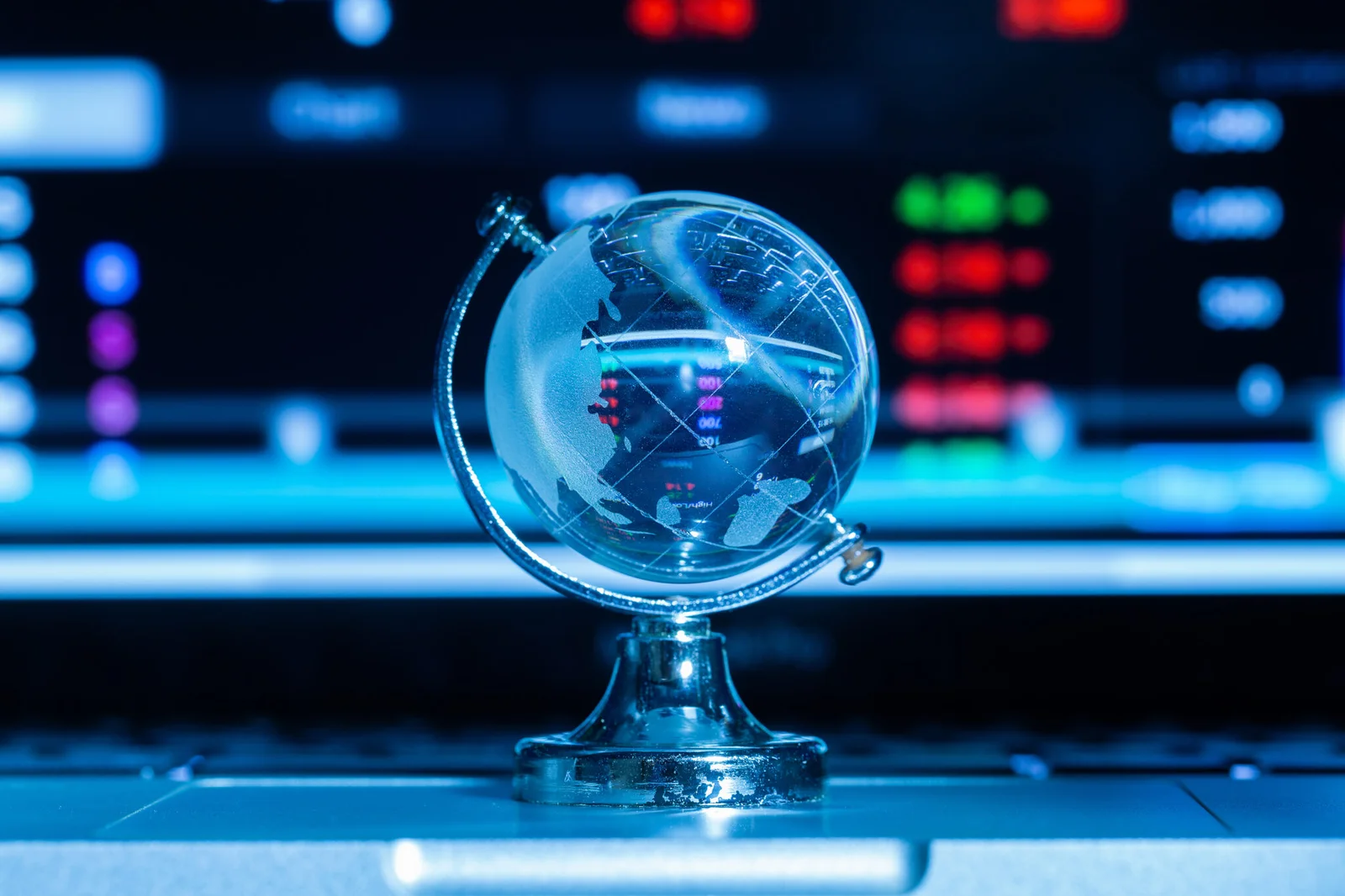 Crystal globe with stock information 2048x1365 1